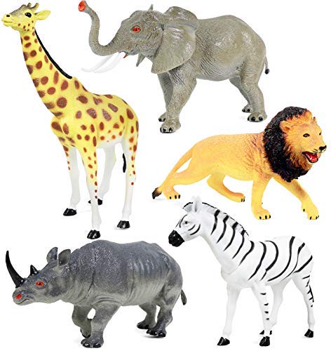 Click N’ Play Jumbo 10.5‚Äù” Animal Figurine Playset, Assorted 5Piece ...